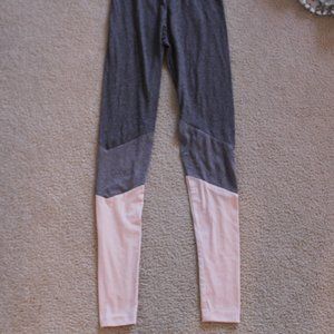 Juniors pink and grey leggings